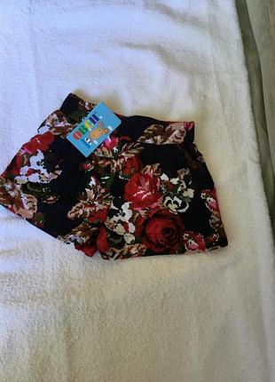 Стильные трикотажные шорты для девочек