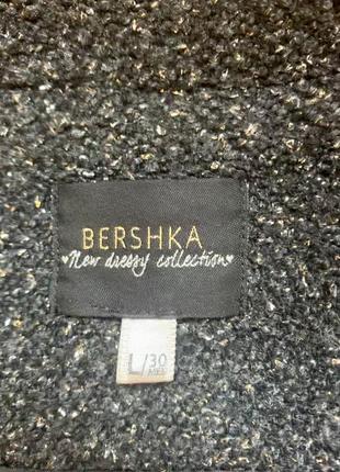 Пиджак піджак жакет bershka бершка косуха куртка курточка на замку замке люрекс3 фото