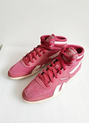 Нюанс! замшевые женские кеды кроссовки reebok bb7700 mid v48315  оригинал