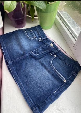 Мини юбка джинсовая1 фото