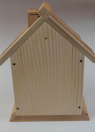 Ключница настенная деревянная ручной работы"домик" на шесть крючков