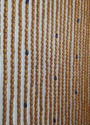 Шторы из деревянных бусин на 40 подвесок  ширина 1 м, высота 2 м.1 фото