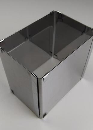 Кондитерська розсувна форма для випічки прямокутна, нержавіюча сталь 10см*15см, в - 14см.