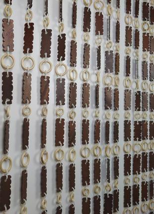 Деревянные шторы на дверной проем "планка" ширина 1 м, высота 2 м.