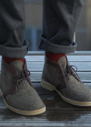 Clarks x harris tweed дезерты черевики