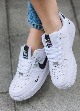 Кроссовки air force 1 utility white/black кросівки1 фото