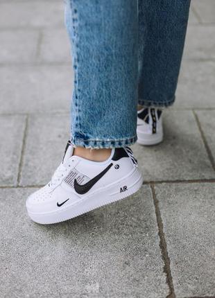 Кроссовки air force 1 utility white/black кросівки5 фото