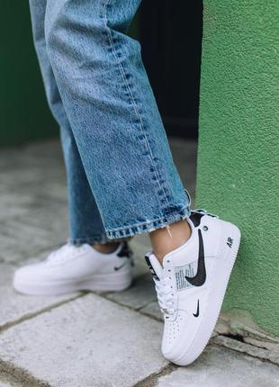 Кроссовки air force 1 utility white/black кросівки3 фото