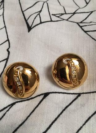 Вінтажні золотисті сережки