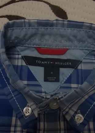 Рубашка (100% хлопок) на мальчика 4 лет, фирмы tommy hilfiger2 фото