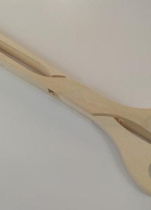 Щипці (ножиці) для гриля дерев'яні.2 фото