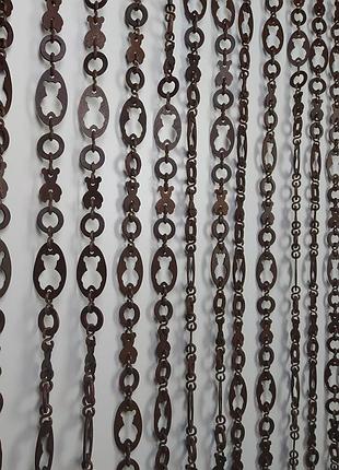 Деревянные шторы на дверной проем "мишка" ширина 1 м, высота 2 м.