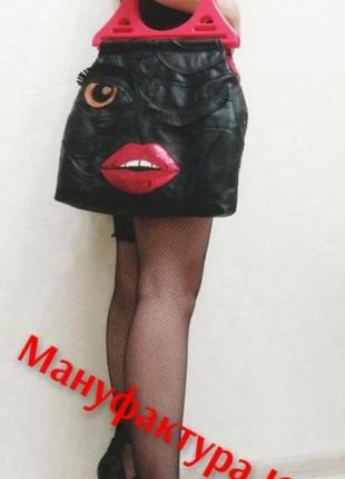 Эксклюзивная женская сумка. кожаная сумка. кожаная сумка с губами2 фото