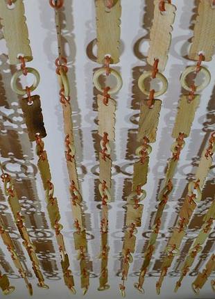 Деревянные шторы на дверной проем "планка" ширина 1 м, высота 2 м.