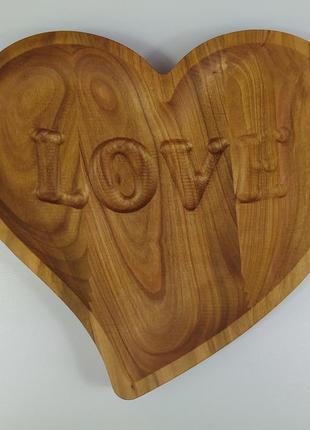 Дошка менажниця для подачі страв на 3 секції, дуб d 25 см, висота 2,4 см