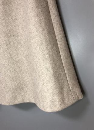 Massimo dutti базовая шерстяная юбка миди бежевая а-силуэт тёплая зимняя средней длины cos owens lan5 фото