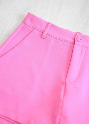 Юбка-шорты ярко-розовая с высокой талией (134 см.)  fun & fun 10000016012053 фото