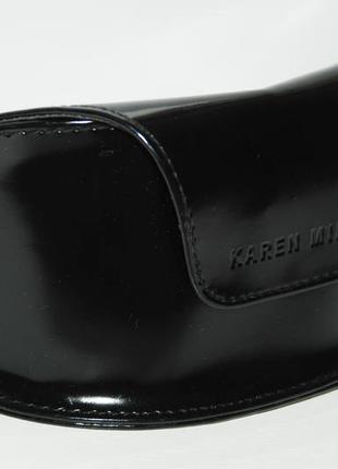 Чорний лаковий футляр для окулярів karen millen
