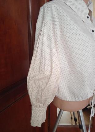 Otantik хлопковая укороченная блуза оверсайз3 фото