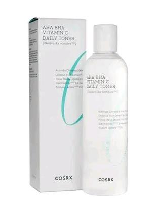 Освежающий тонер cosrx refresh aha bha vitaminc daily toner, 150 мл