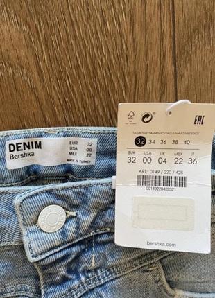 Нові стильні прямі джинси фірми bershka висока посадка4 фото