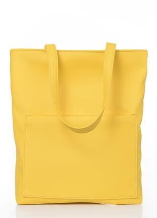 Вместительная сумка-шоппер для активных девушек с качественной эко кожи