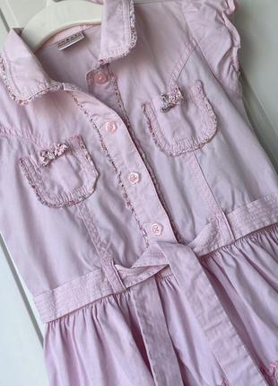 Платье next(некст), на 2-3 года,с поясом,пуговицы рабочие,розовое2 фото