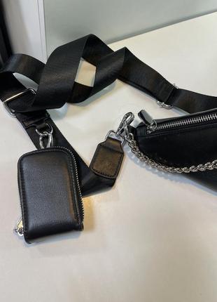 Кожаный кроссбоди сумочка на плечо италия портмоне4 фото