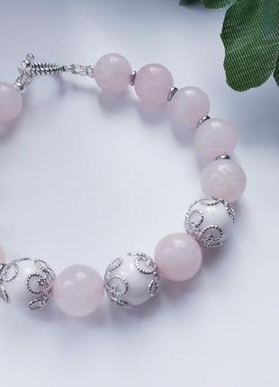 Браслет из кварца и агата3 фото