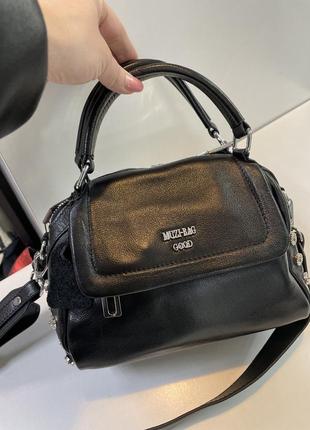 Кожаная сумочка кроссбоди сумочка на плечо италия6 фото