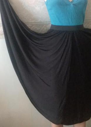 Юбка солнцеклеш из струящегося трикотажа 46-50 рр.