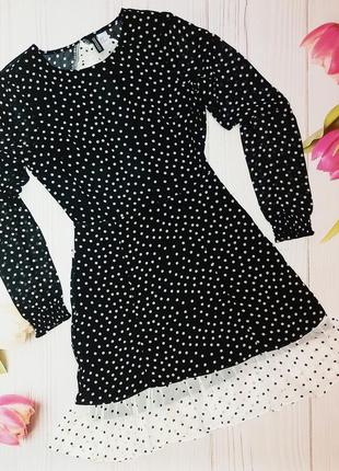 Платье шифоновое в горошек h&m5 фото