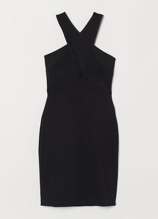 Трикотажное платье сарафан черное h&m4 фото
