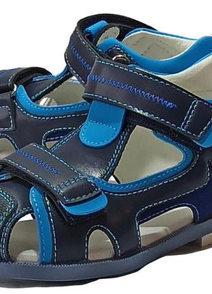 Закриті ортопедичні босоніжки сандалі 0415 для хлопчика weestep вістеп літнє взуття р.23,24,25