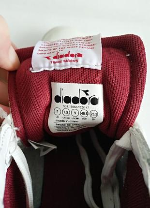 Кожаные кеды кроссовки унисекс diadora италия оригинал9 фото