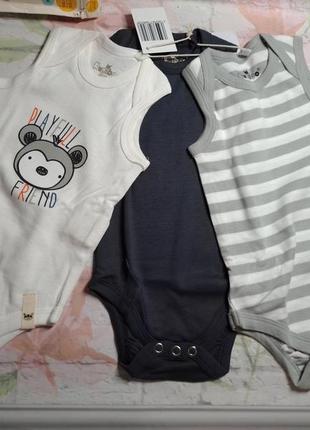 Боди короткий рукав kuniboo бодик бодики бодики lupilu лотом пакетом боди боди 50-56 для мальчика мальчика