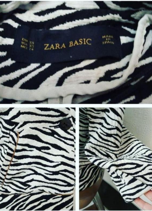 Піджак, жакет з принтом зебра з кишенями zara5 фото