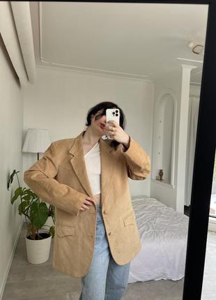 Стильный базовый винтажный пиджак велюр9 фото
