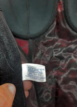 Идеальный чёрный чорний кружевной винтажный сексуальный корсет с мягкими паролоновыми чашками без пушапа чашка в с в сеточку с вышивкой8 фото