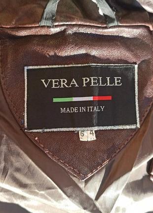 Шикарная куртка из натуральной кожи наппа большой размер vera pelle made in italy5 фото