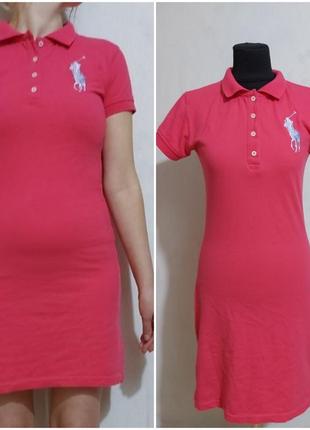 Котоновое платье поло polo by ralph lauren