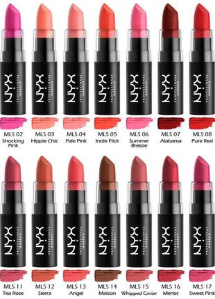 Помада nyx matte lipstick velvet matte1 фото