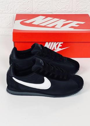 Мужские кроссовки nike cortez nylon кросовки мужские найк кортез нейлон чёрные