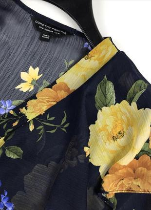 Дужа гарна шифонова блуза з воланом по горловині3 фото