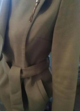 Итальчнское кашемированое пальтоо с поясом4 фото