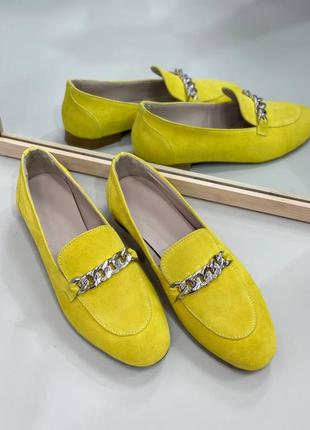 Лоферы женские из натуральной замши