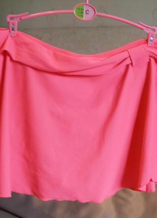 Короткая соблазнительная юбочка с плавками кораллового цвета body flirt2 фото