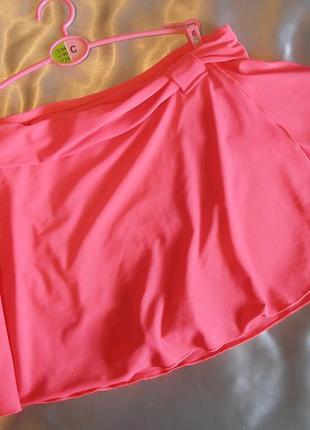 Короткая соблазнительная юбочка с плавками кораллового цвета body flirt1 фото