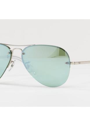 Очки ray-ban rb3449 aviator sunglasses практически новые2 фото