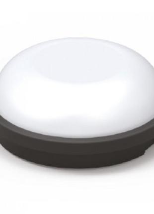 Світлодіодний світильник вологозахищений artos-15 15w ip65 чорний 6400к